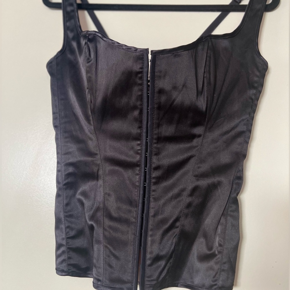 Frederick's of Hollywood Black & Red Satin Chemise